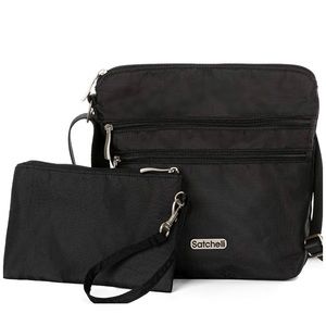 NWOT Small Black Crossbody Purse w/RFID Wristlet